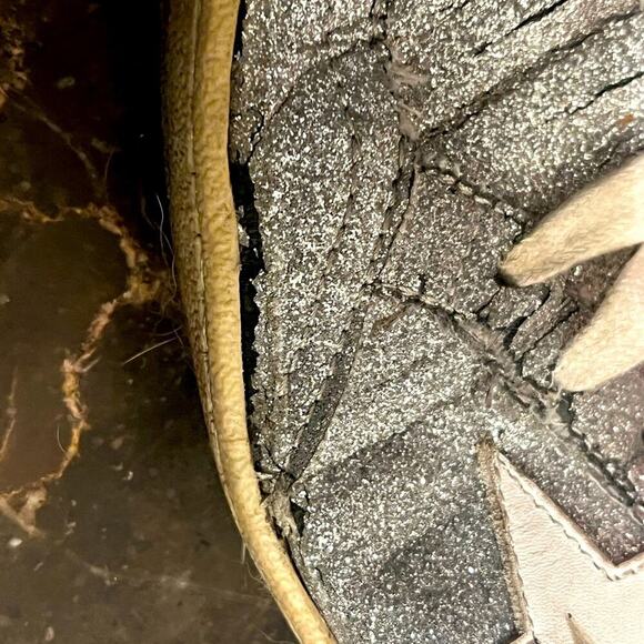 Golden Goose Silver Glitter ballstars 37 - Picture 5 of 6